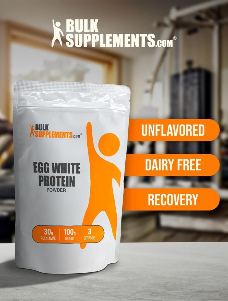 BULKSUPPLEMENTS.COM Egg White Protein Powder - Albumin Powder, Egg White Powder - Lactose Free  Dairy Free Protein Powder - Unflavored  Gluten Free, 30g per Serving, 250g (8.8 oz)