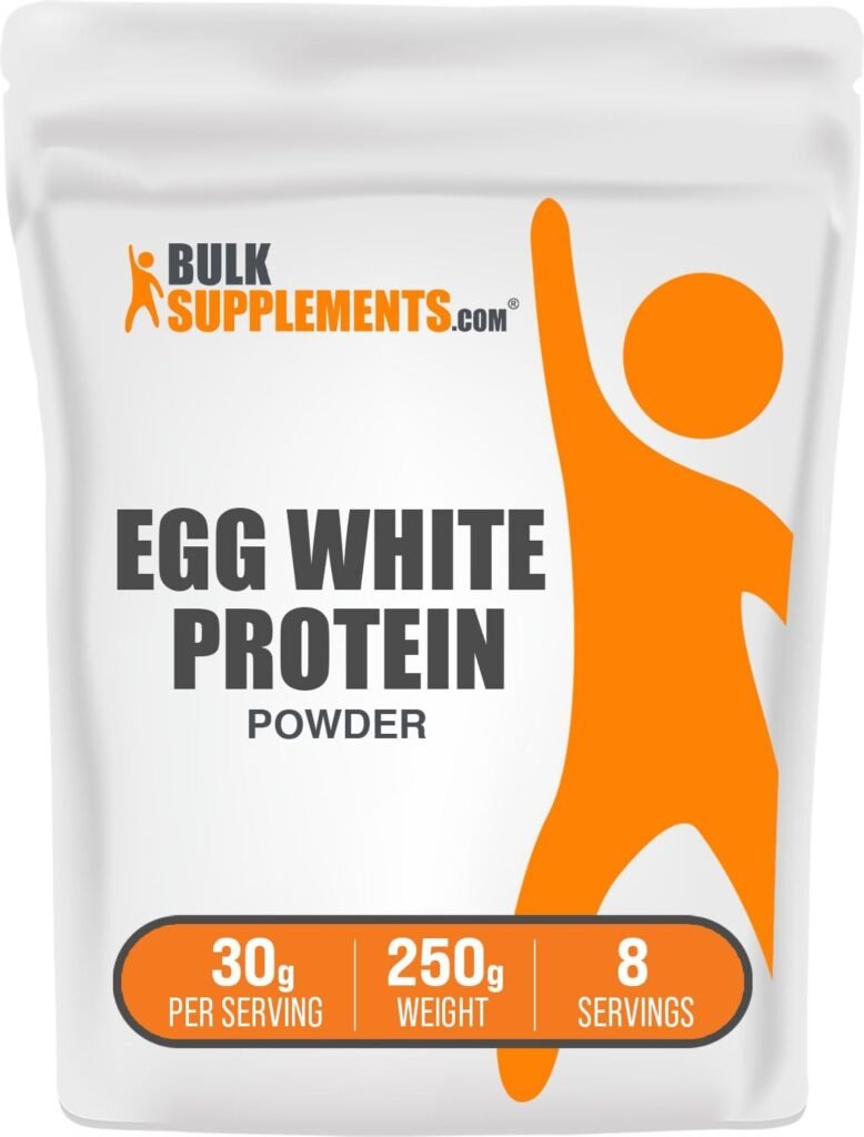 BULKSUPPLEMENTS.COM Egg White Protein Powder - Albumin Powder, Egg White Powder - Lactose Free  Dairy Free Protein Powder - Unflavored  Gluten Free, 30g per Serving, 250g (8.8 oz)