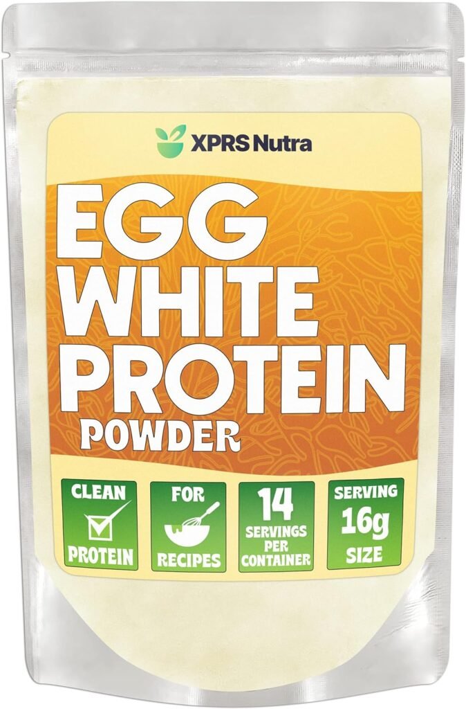 XPRS Nutra Egg White Protein Powder - Bulk Powdered Egg White Unflavored Protein Powder - 100% Egg Whites Powdered Eggs - Premium Meringue Powder Used for Egg White Powder Baking (1 Pound)